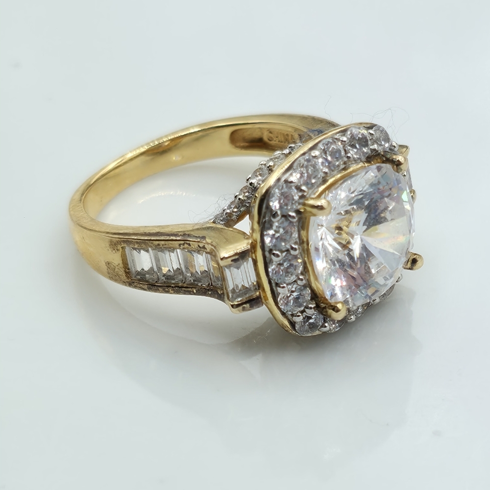Extraordinary Sparkling Clear Quartz Victoria Wieck  Ring And Pendant Set - Picture 9 of 17